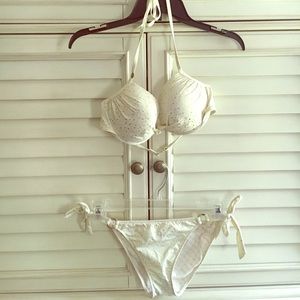 Victoria's Secret bikini white gold 36c and m