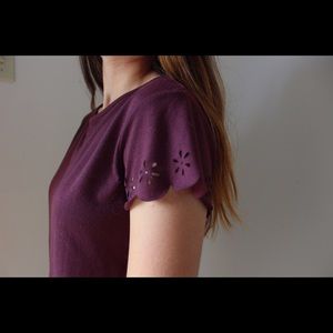 Primark flower cut out T shirt