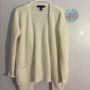 White cardigan