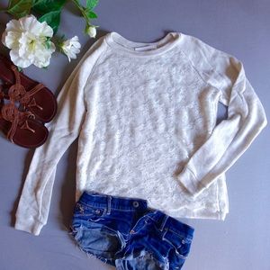 NEW Beige Lace Detail Sweater
