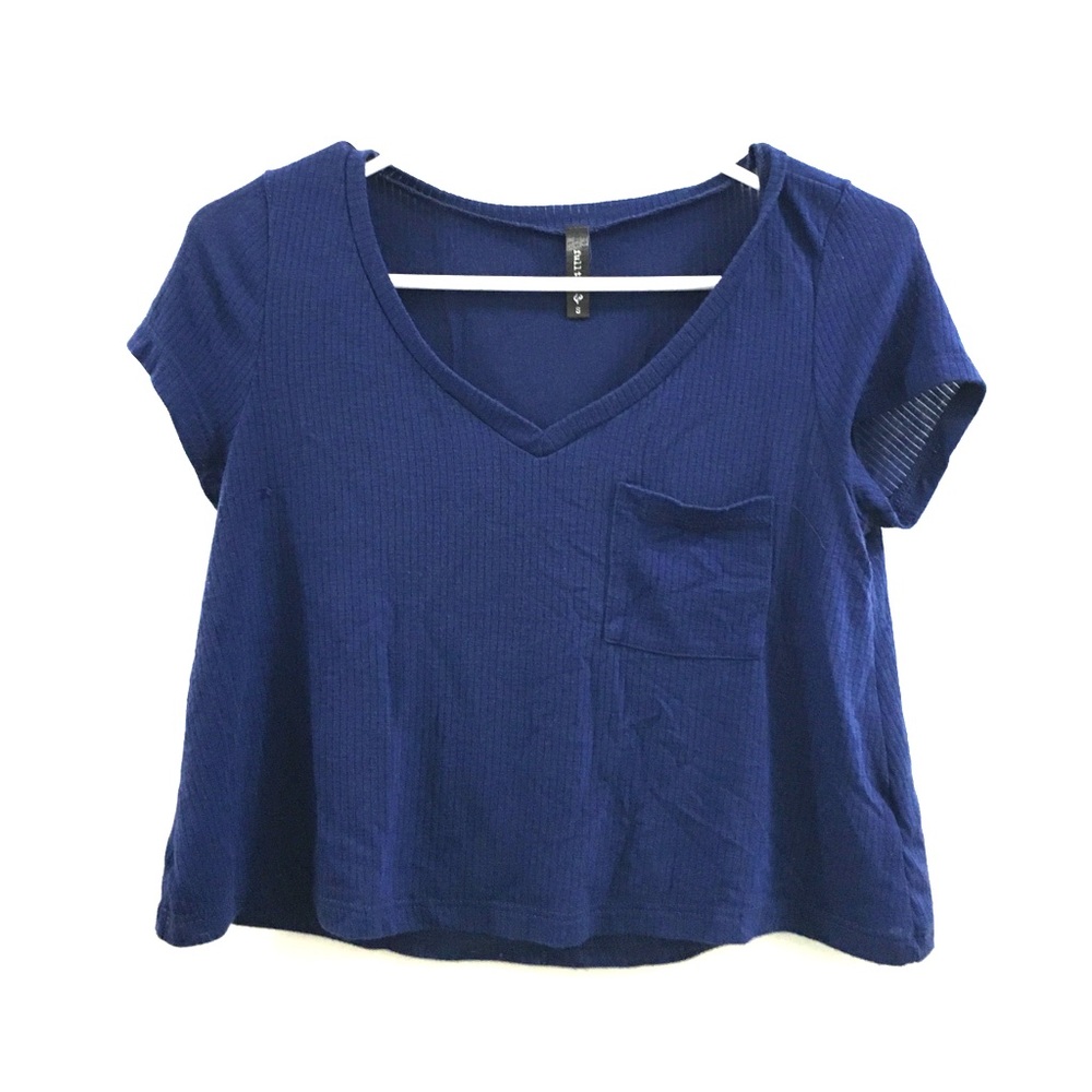 Dark blue crop top