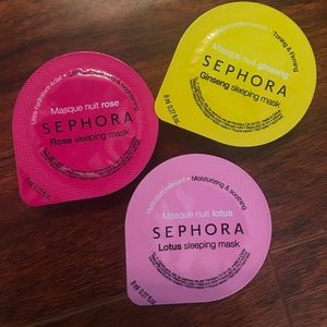 3 unused sleep face masks