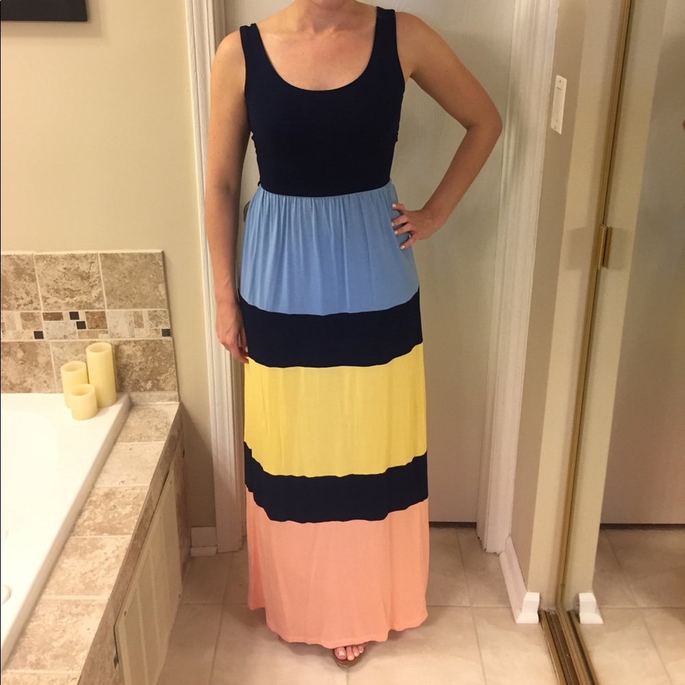 Multi colored maxi dress