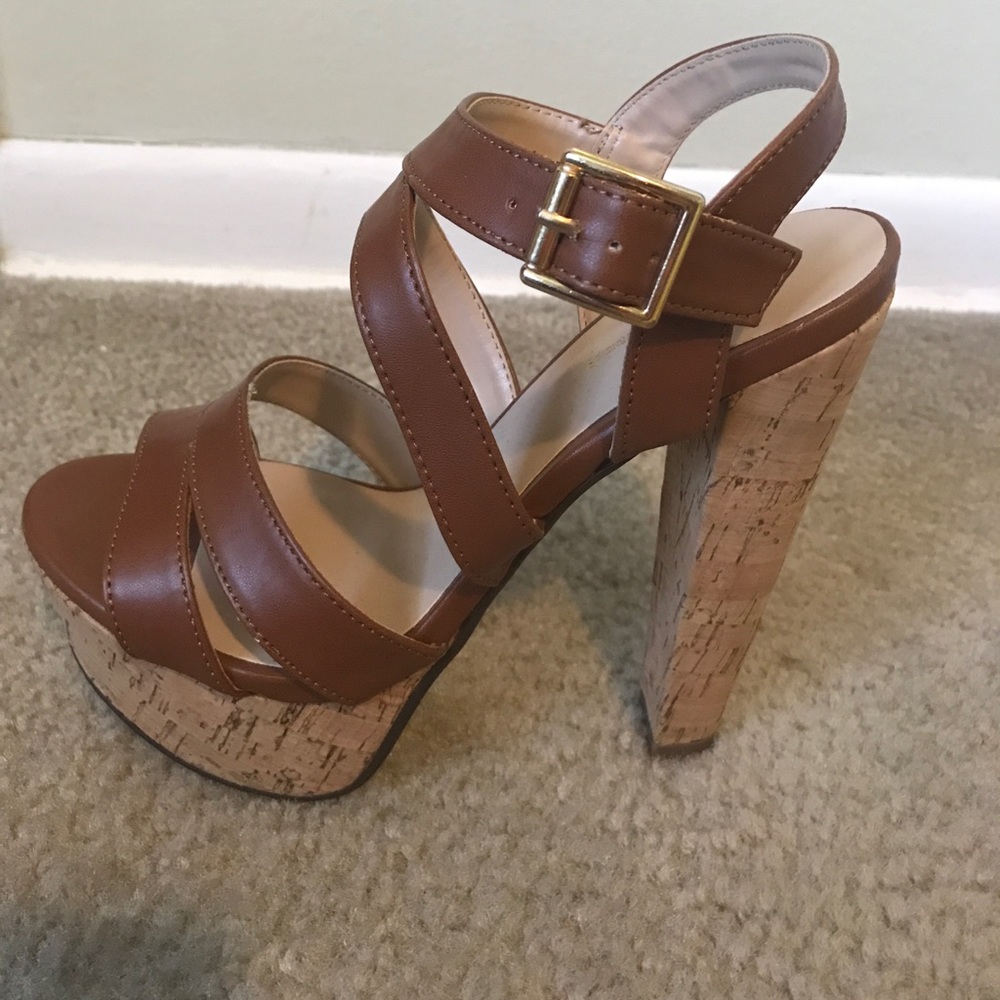 Cognac summer heel