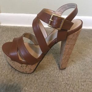 Cognac summer heel