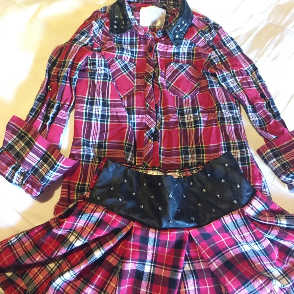 Plaid girls outfit