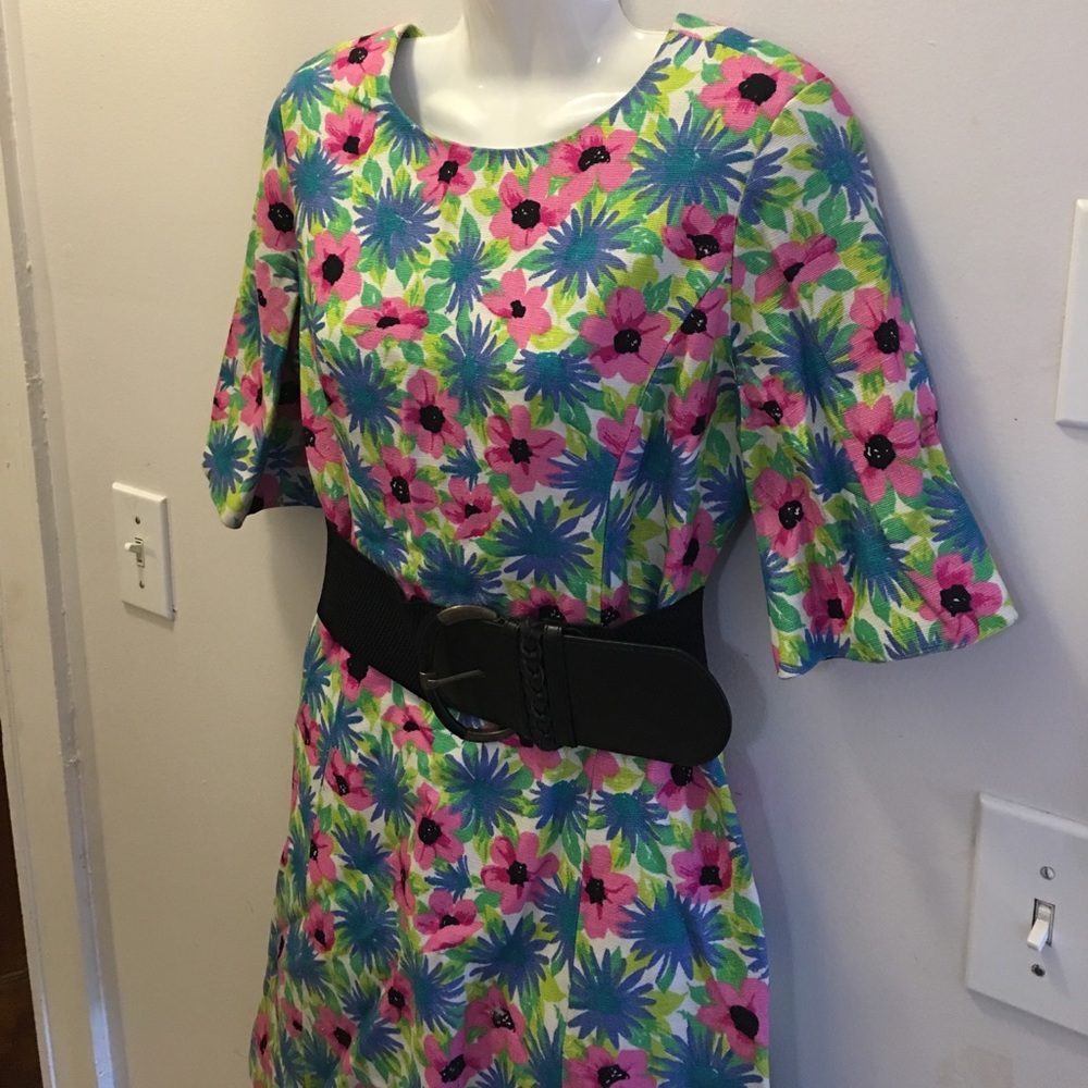 Vintage floral print dress