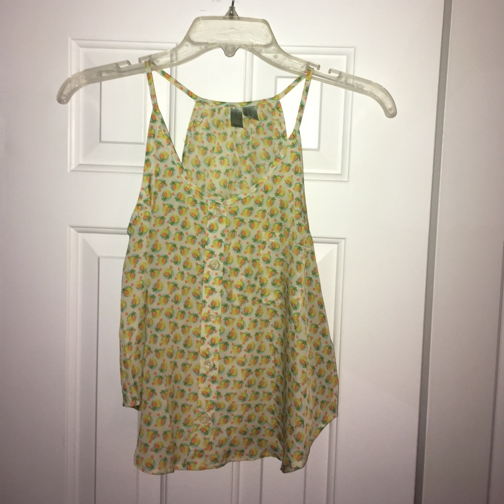 Printed halter tank top
