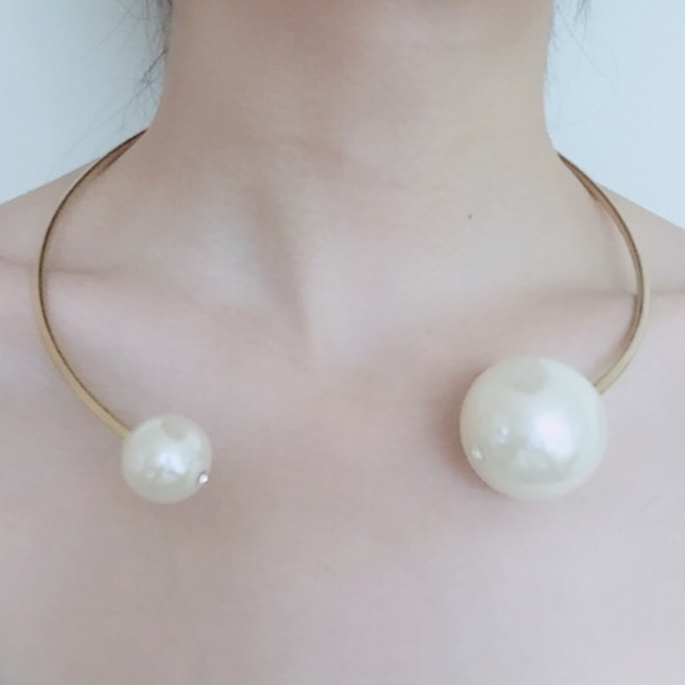 Pearl Nacklace&Cuff Set