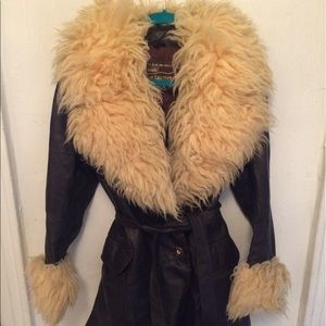 Vintage "Penny Lane" Mongolian Fur style coat