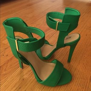Green Heel Sandals