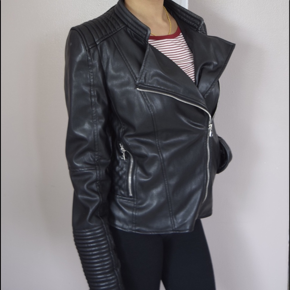 Zara Trafaluc Faux Leather Jacket Small