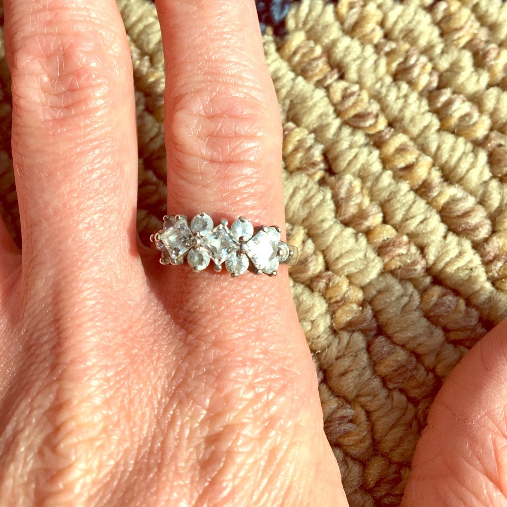 Sterling Silver 3 stone Cubic Zirconium Ring