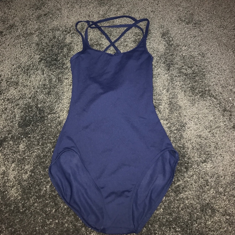 navy blue capezio leotard