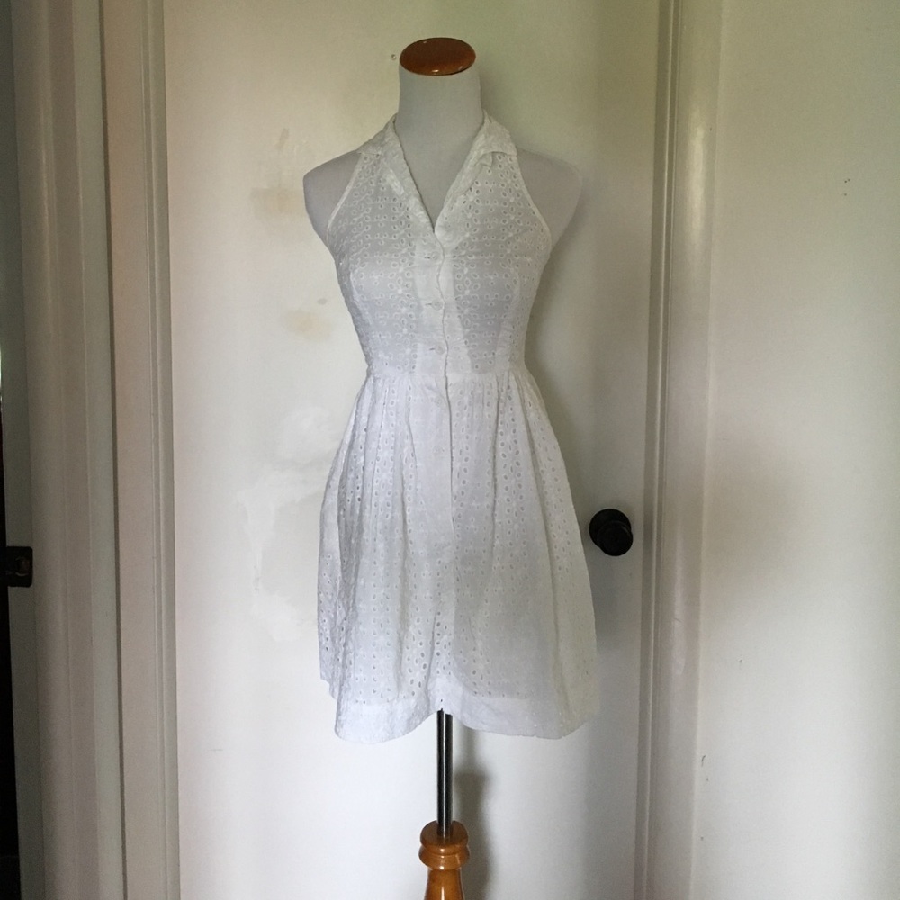 White 50's style dress