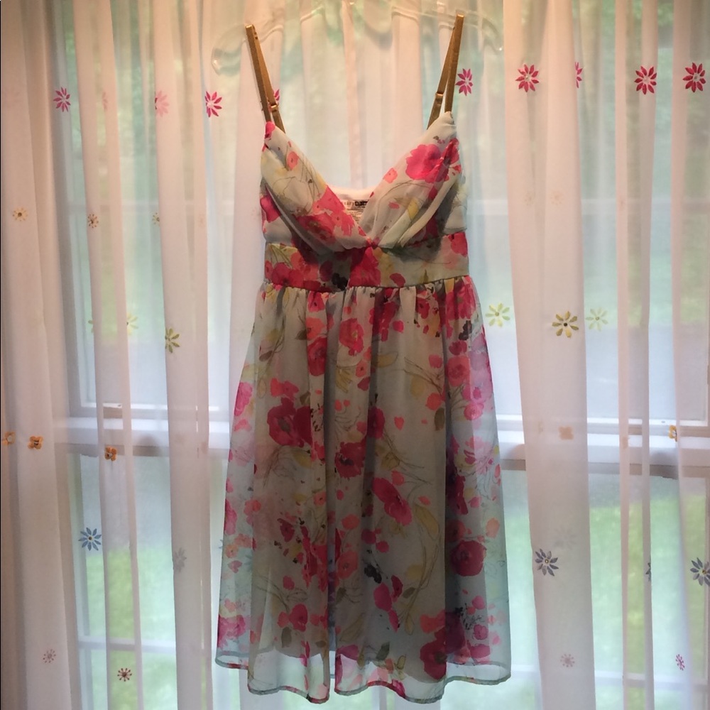 Watercolor empire waist dress