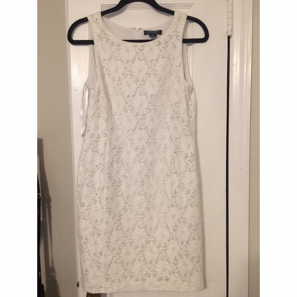 Lauren Ralph Lauren white lace dress