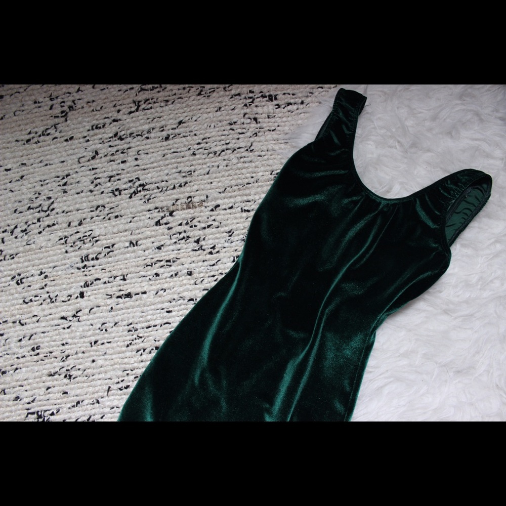 American apparel low back velvet dress