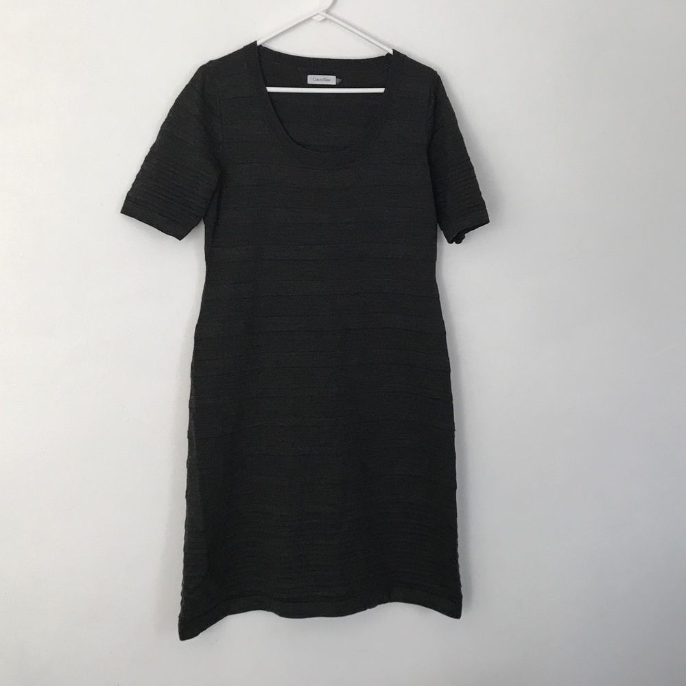 Calvin Klein charcoal grey sweater dress size lg