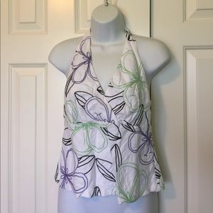 Ann Taylor Loft Petites Linen Halter Top Ladies 4P