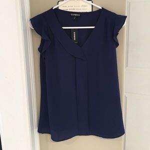 navy blue Express blouse