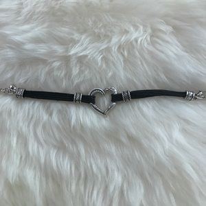 Brighton heart bracelet corded silver
