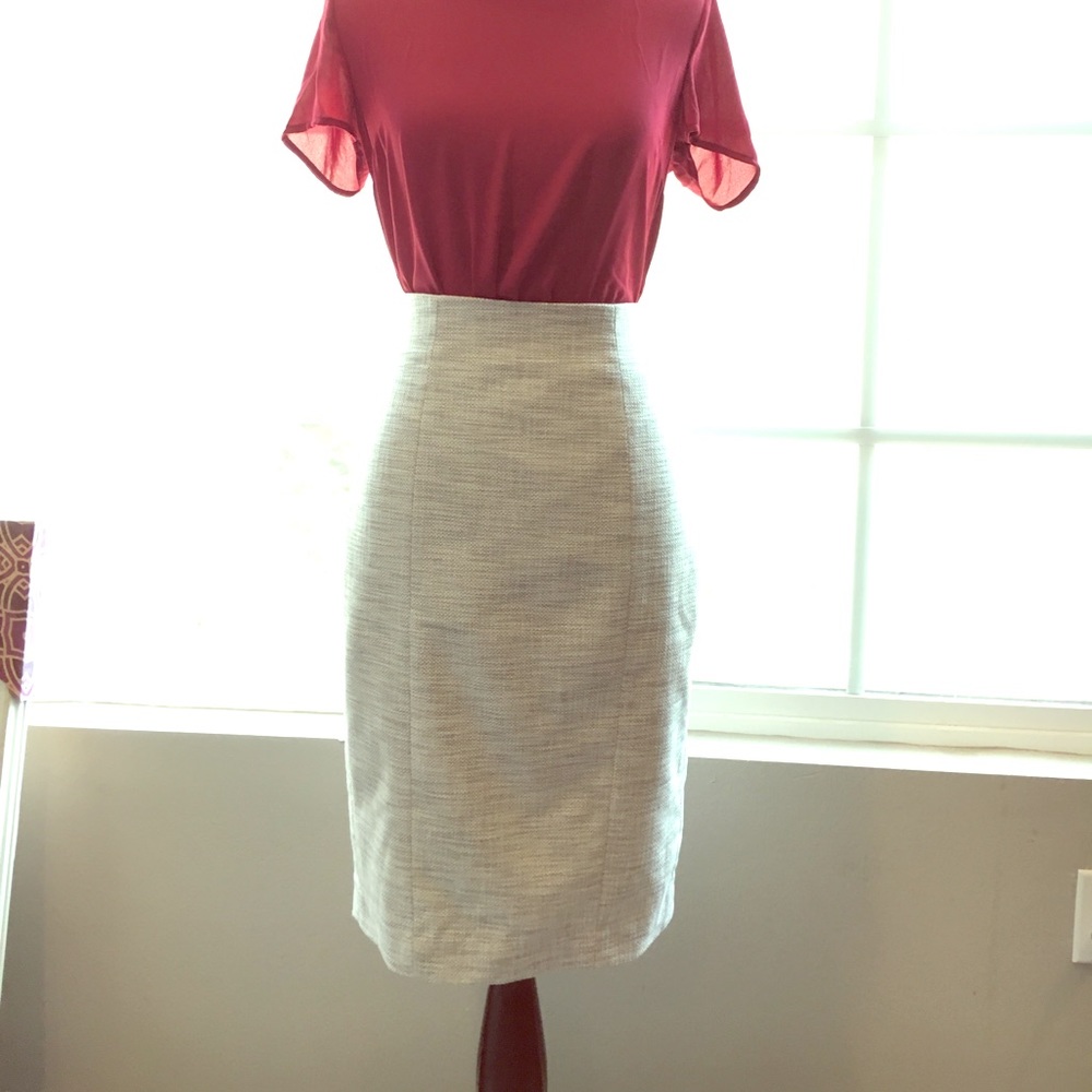 Banana republic pencil skirt light gray