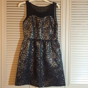 Elle silver brocade dress 4