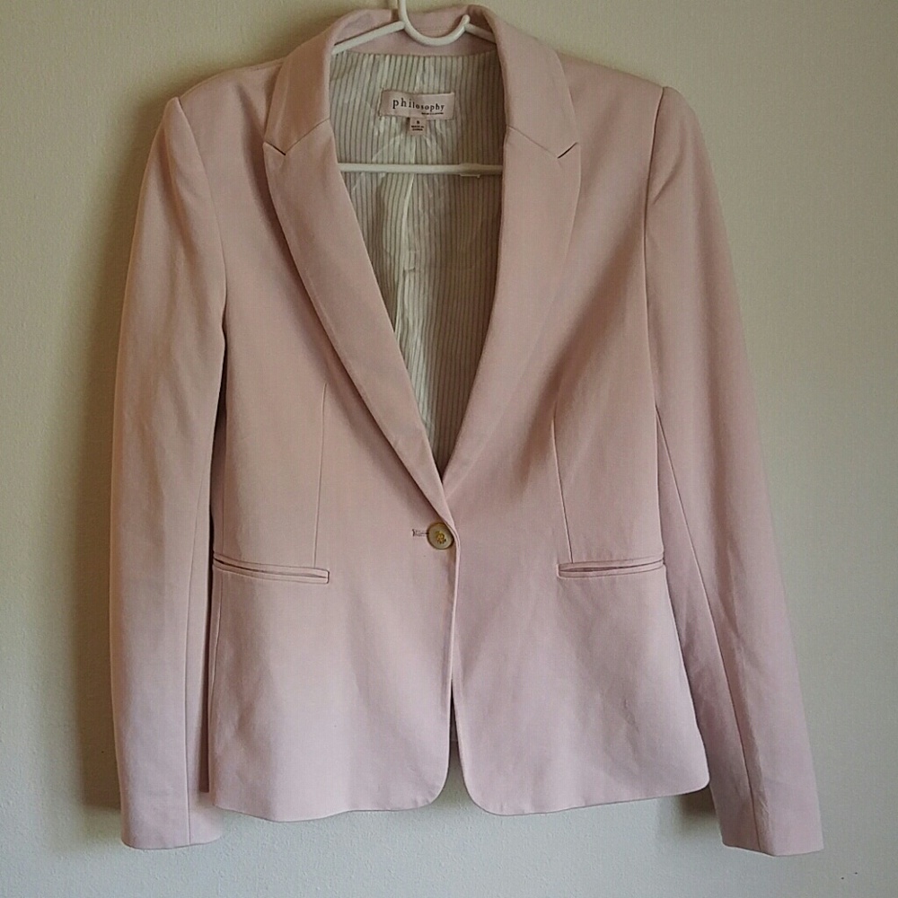 Philosophy Light Pink Blazer Size Small
