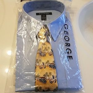 Boys XL Long sleeve shirt with clip tie