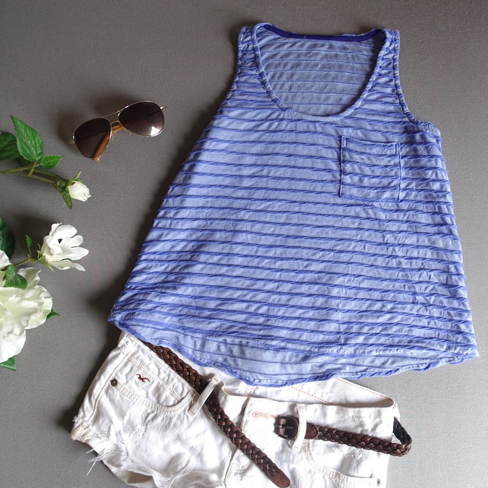 Blue Striped Tank Top