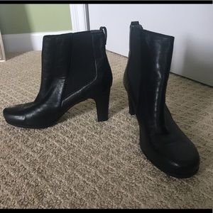 Rockport Black Leather Booties