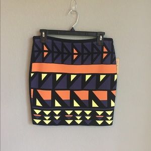 NWT Rachel Roy Geometric Bodycon Skirt Size Medium