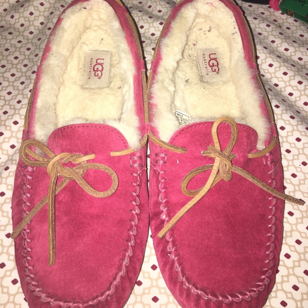 Red Ugg moccasins size 9 women's