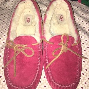Red Ugg moccasins size 9 women's