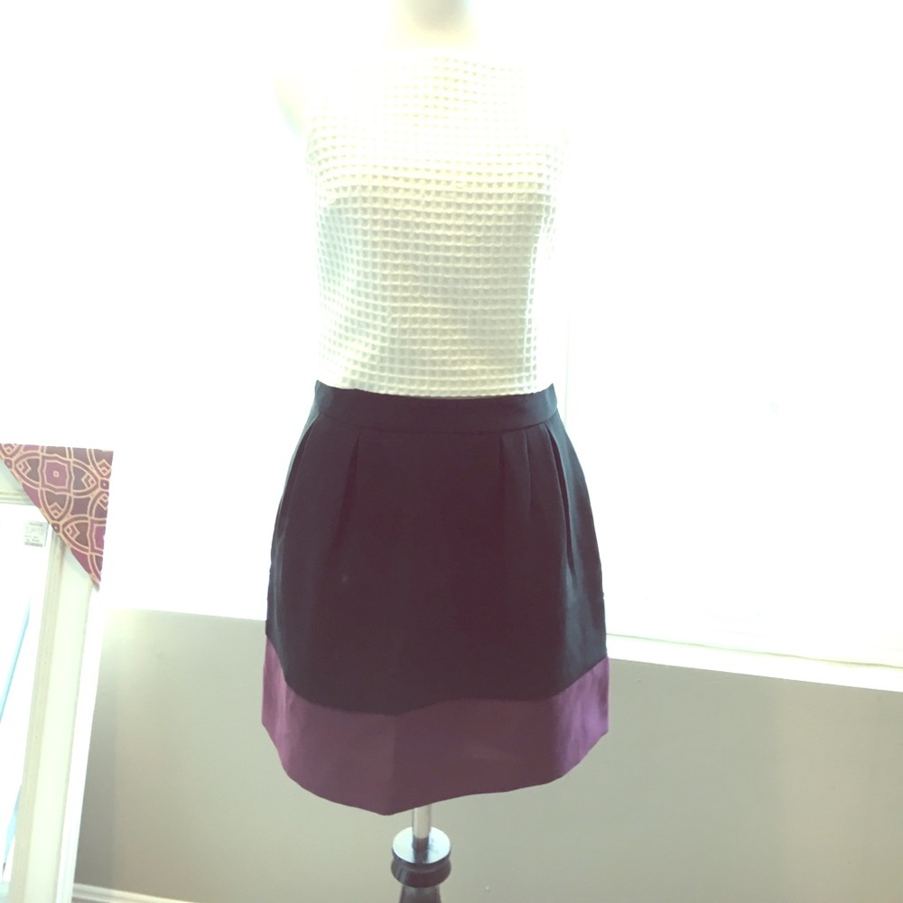 Banana republic flared color blocked skirt