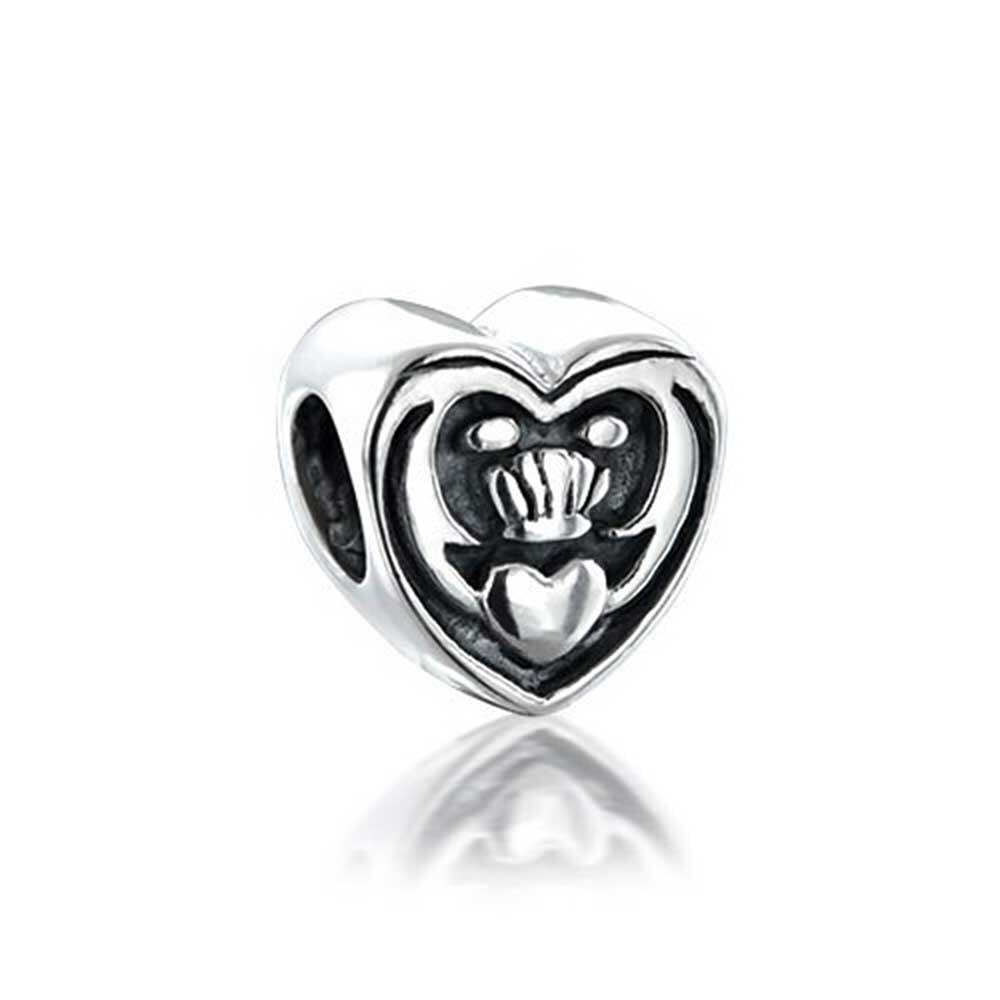 Claddagh heart charm