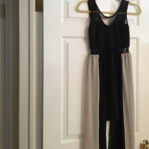 Material Girl Mini Dress w/ Sheer Maxi Panels