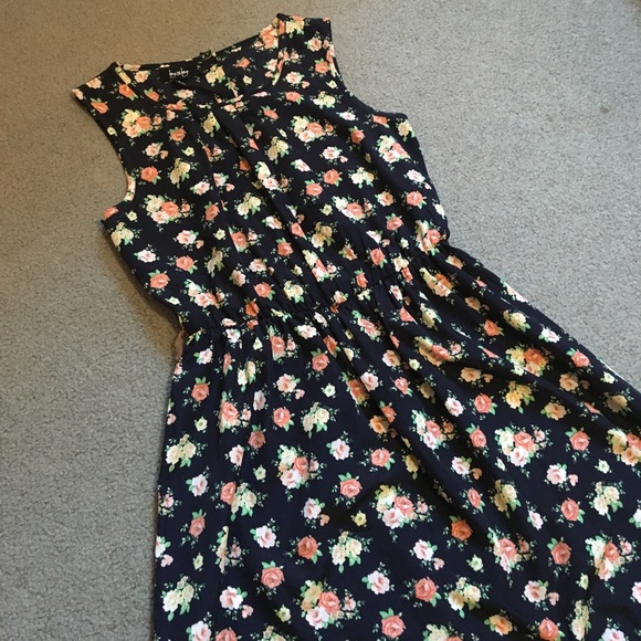 Xhilaration Dresses & Skirts - Navy Blue Floral Dress