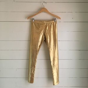 American apparel gold leggings