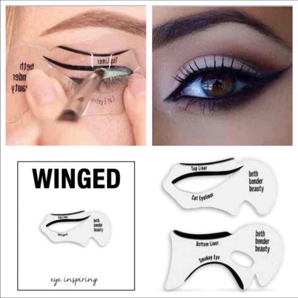 Reusable eye templates cat/winged eye. Easy to use