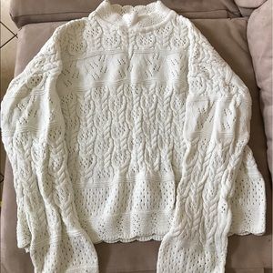 Mixxmix white lace sweater