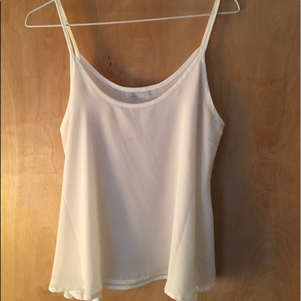 Sheer white tank top
