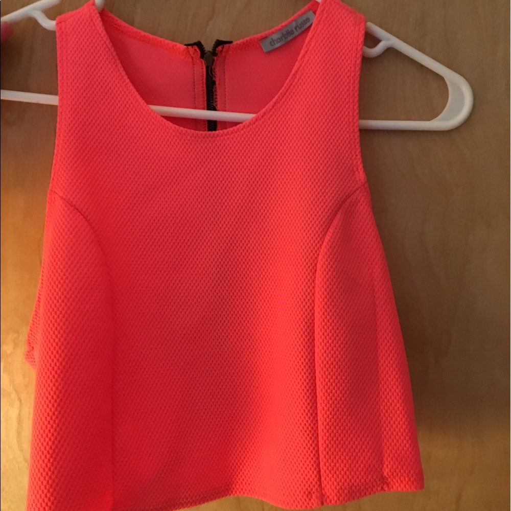 Hot pink crop top