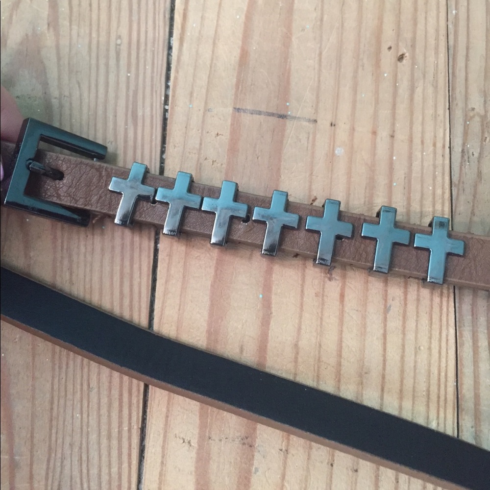 Cross Leather Belt