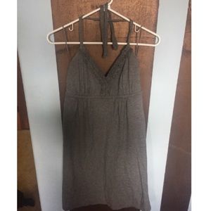 Express Gray Halter Dress