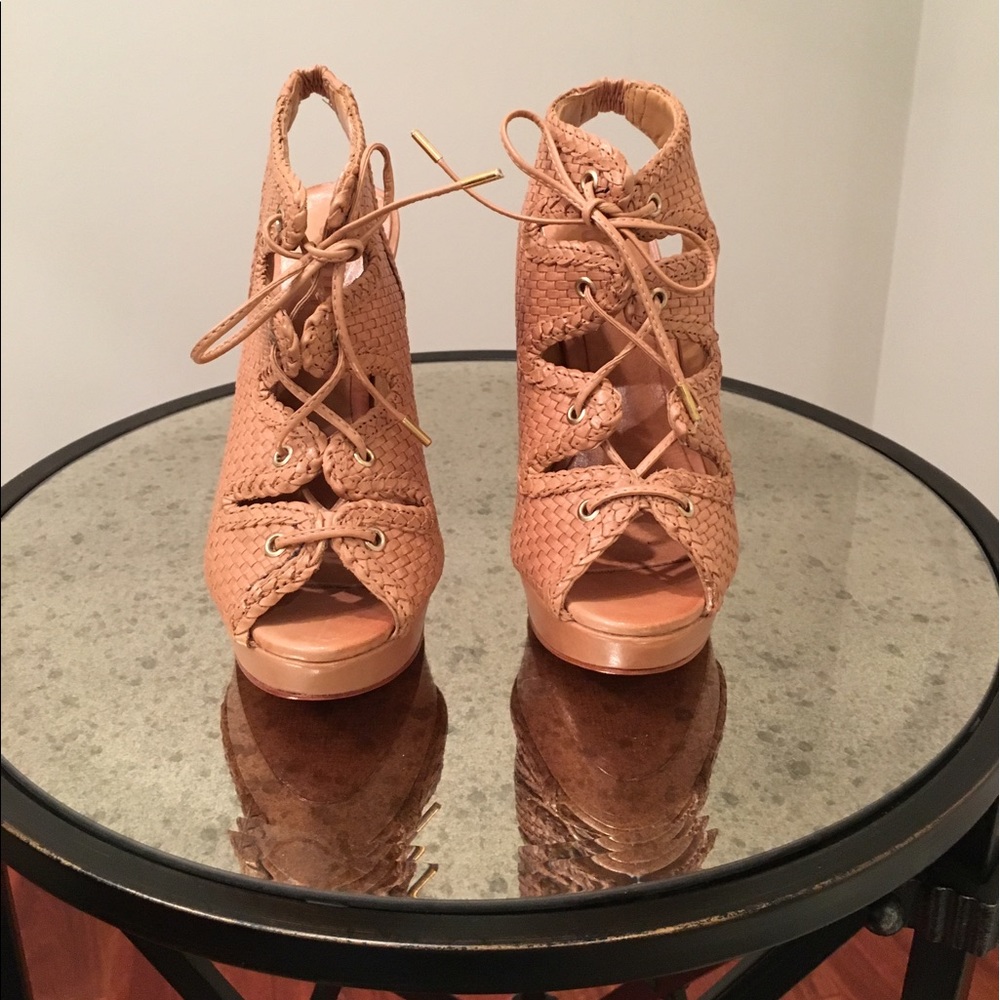 SCHUTZ Tan Heeled Sandals. BRAND NEW.