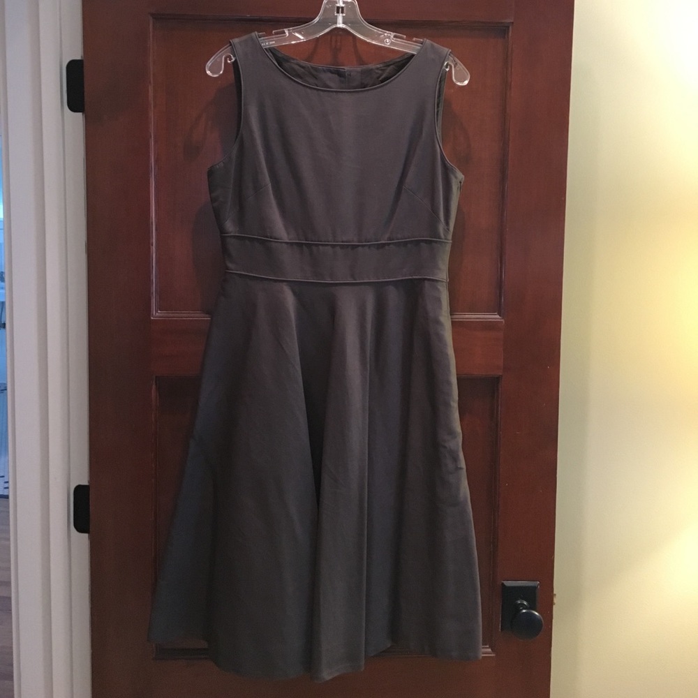 J Crew Olive Fit & Flare Dress