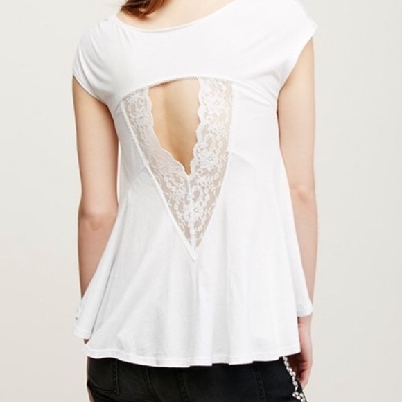Free People white cutout blouse - Picture 1 of 4