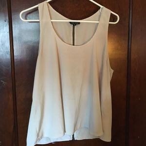 Beige Top Shop zipper back top